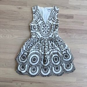 Black and white Express Peplum dress